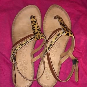 Naughty Monkey animal print sandals-